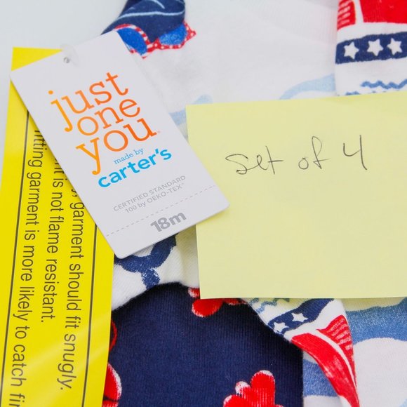 18 months boys pajamas, 4 piece, Just one you by Carters - Picture 6 of 6